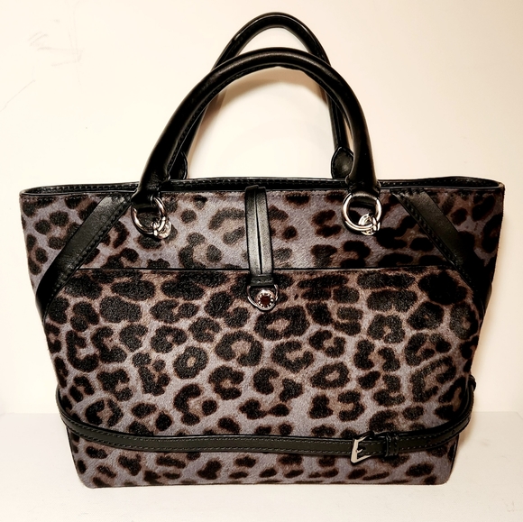 henri bendel Handbags - NWOT! Henri bendel purple leopard print Calf-hair Lafayette Satchel Crossbody
